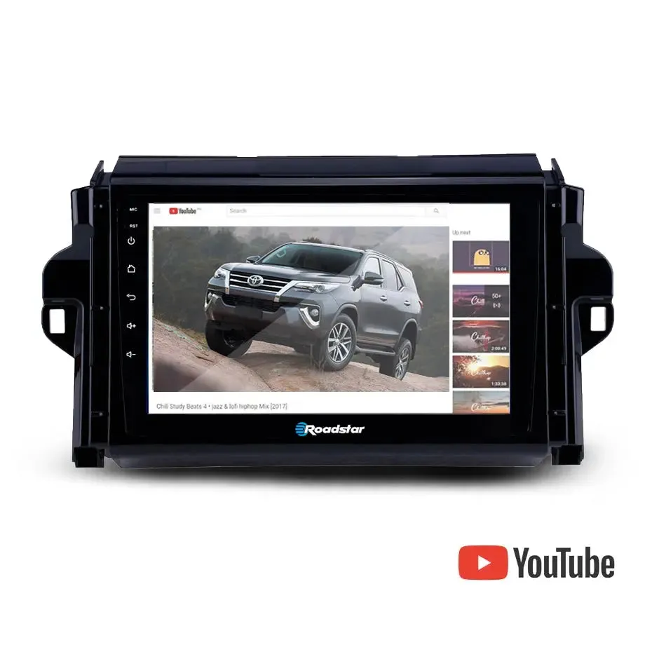 Toyota Fortuner (16-22) - 9 Inch Roadstar Android Entertainment & GPS System