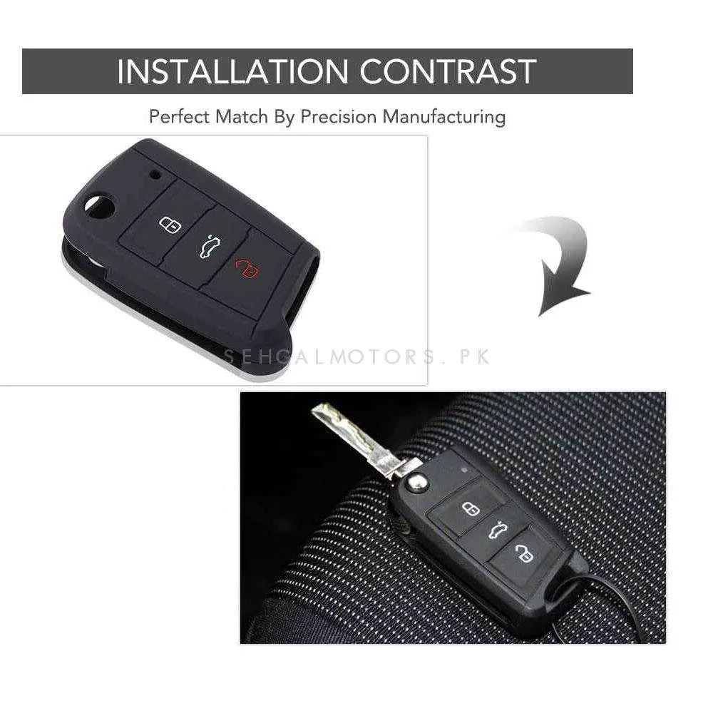 Toyota Prius PVC Silicone Protection Key Cover - Model 2016-2017 - Full Cover Remote Case Keyless Protector Jacket | Silicone Key Case