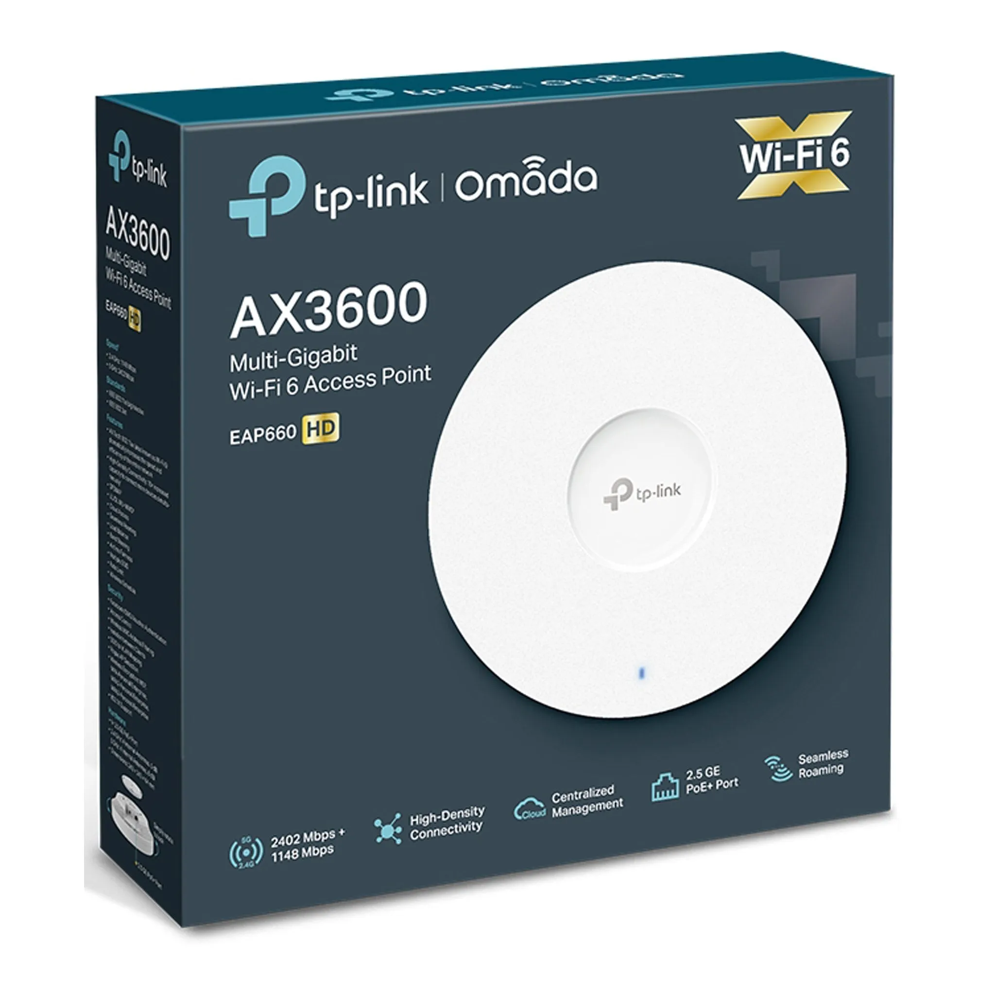 TP-Link EAP660 HD AX3600 Wireless Dual-Band 2.5 Gigabit Ceiling Mount Access Point