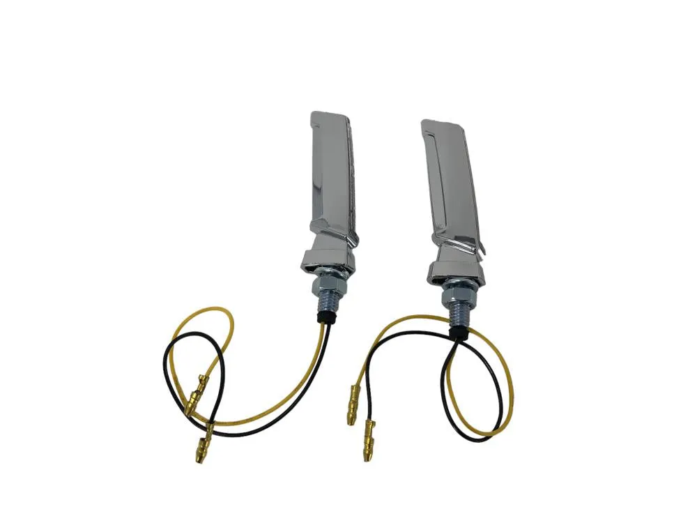 Turn Signal Set (2) Blade, LED - Chrome - Highway Hawk H68-687