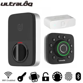 Ultraloq U-Bolt Pro - Keypad Smart Deadbolt   Wi-Fi - Finger Print Reader - Bluetooth - Touchscreen Keypad - Key Override - Auto Lock