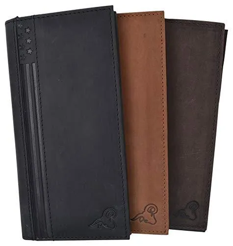 USA Genuine Leather Checkbook Cover For Men & Women Checkbook Holder Wallet RFID Blocking RFID61156HU