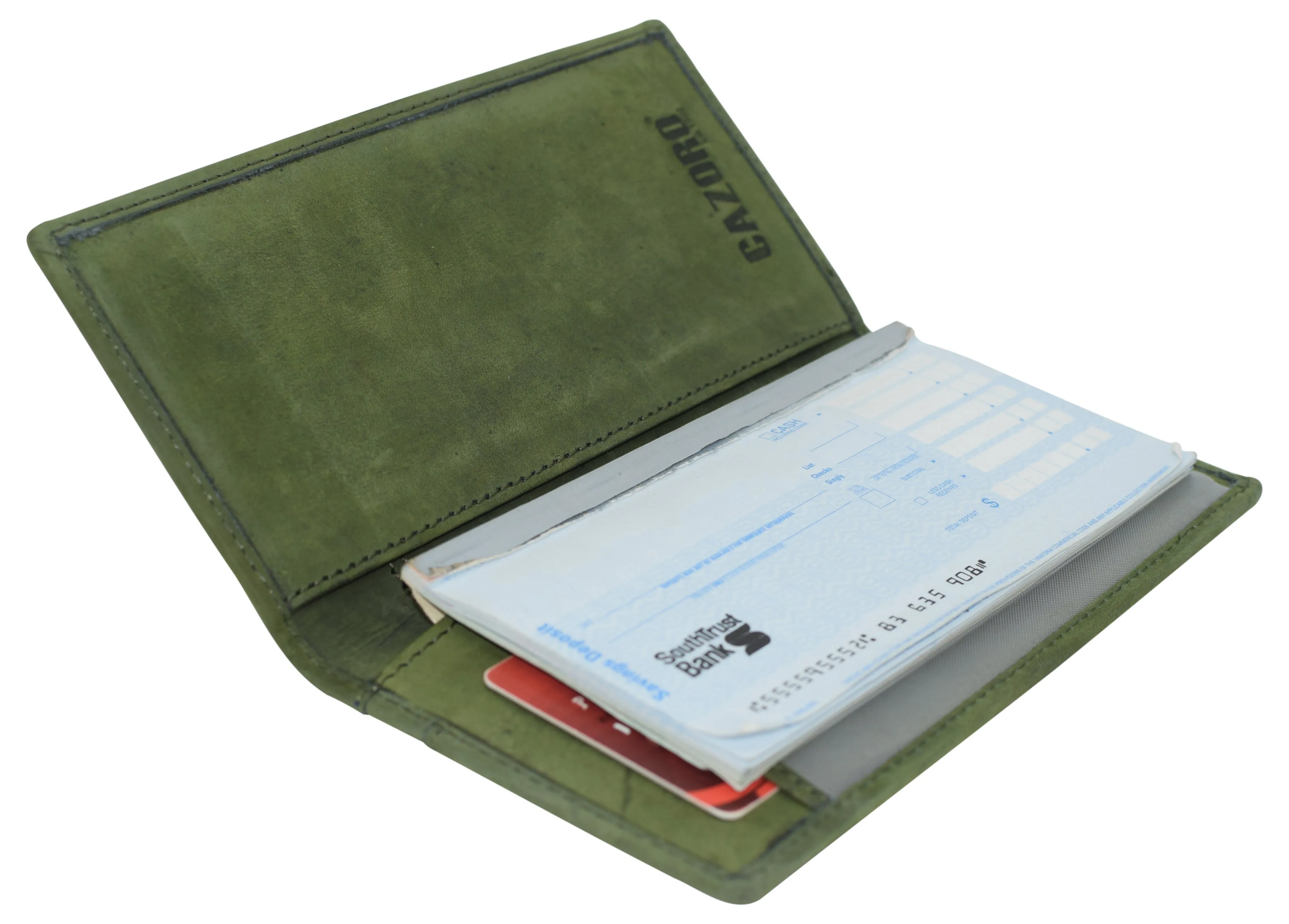 USA Genuine Leather Checkbook Cover For Men & Women Checkbook Holder Wallet RFID Blocking RFID61156HU