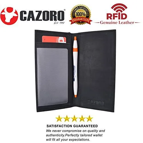 USA Genuine Leather Checkbook Cover For Men & Women Checkbook Holder Wallet RFID Blocking RFID61156HU