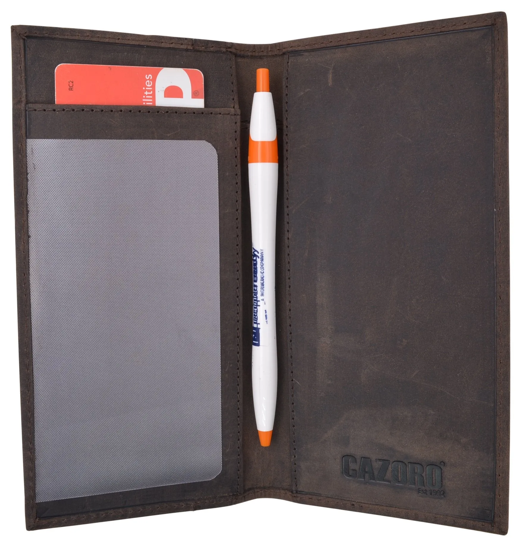 USA Genuine Leather Checkbook Cover For Men & Women Checkbook Holder Wallet RFID Blocking RFID61156HU