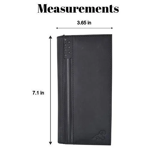 USA Genuine Leather Checkbook Cover For Men & Women Checkbook Holder Wallet RFID Blocking RFID61156HU