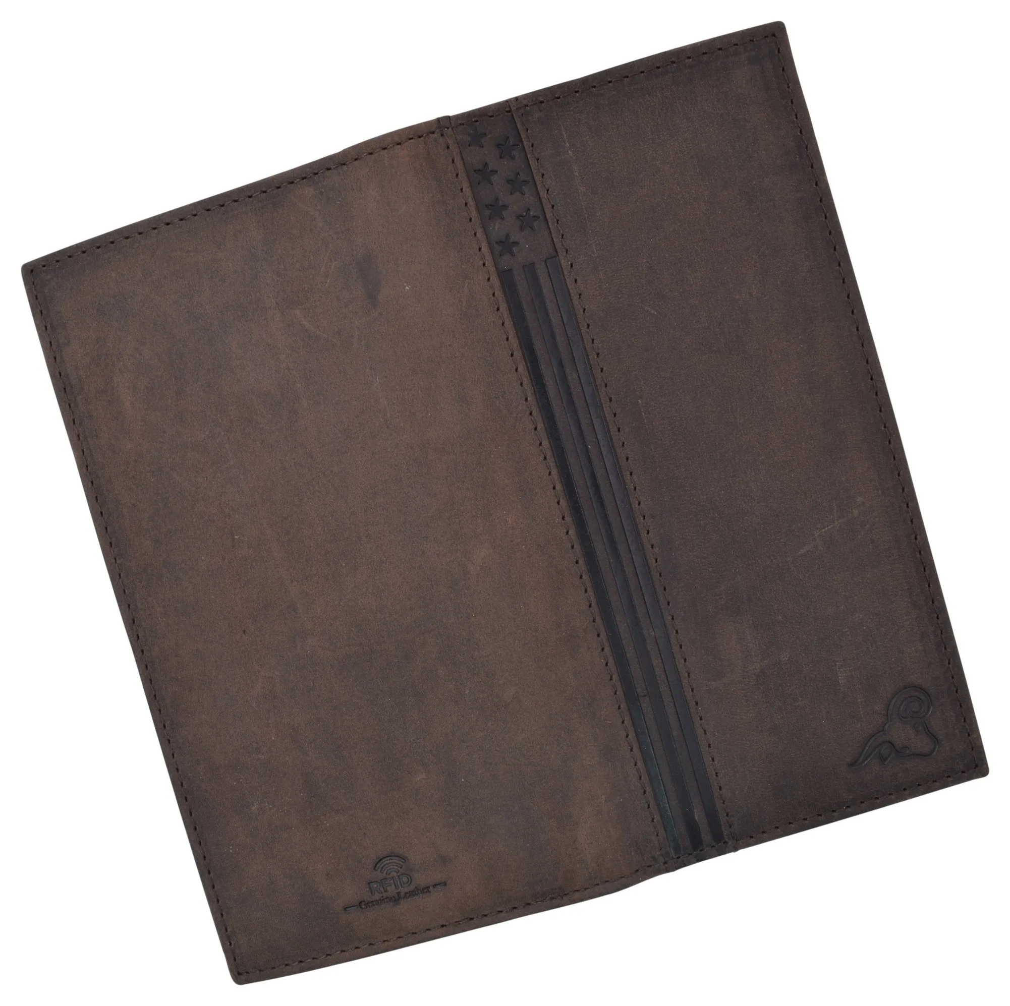 USA Genuine Leather Checkbook Cover For Men & Women Checkbook Holder Wallet RFID Blocking RFID61156HU