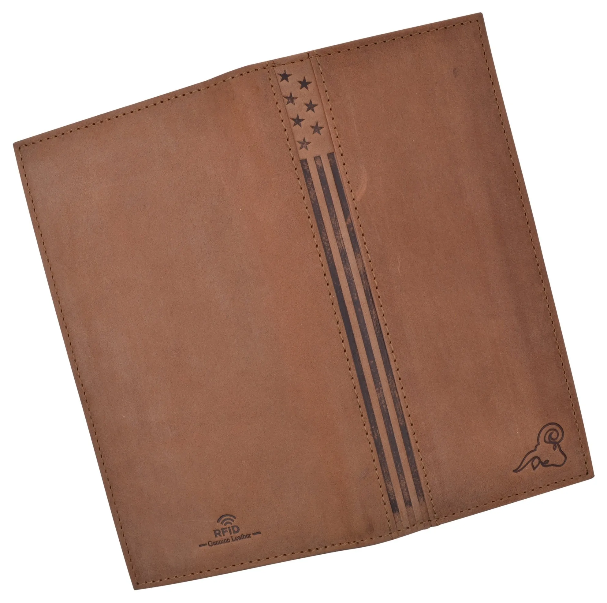 USA Genuine Leather Checkbook Cover For Men & Women Checkbook Holder Wallet RFID Blocking RFID61156HU