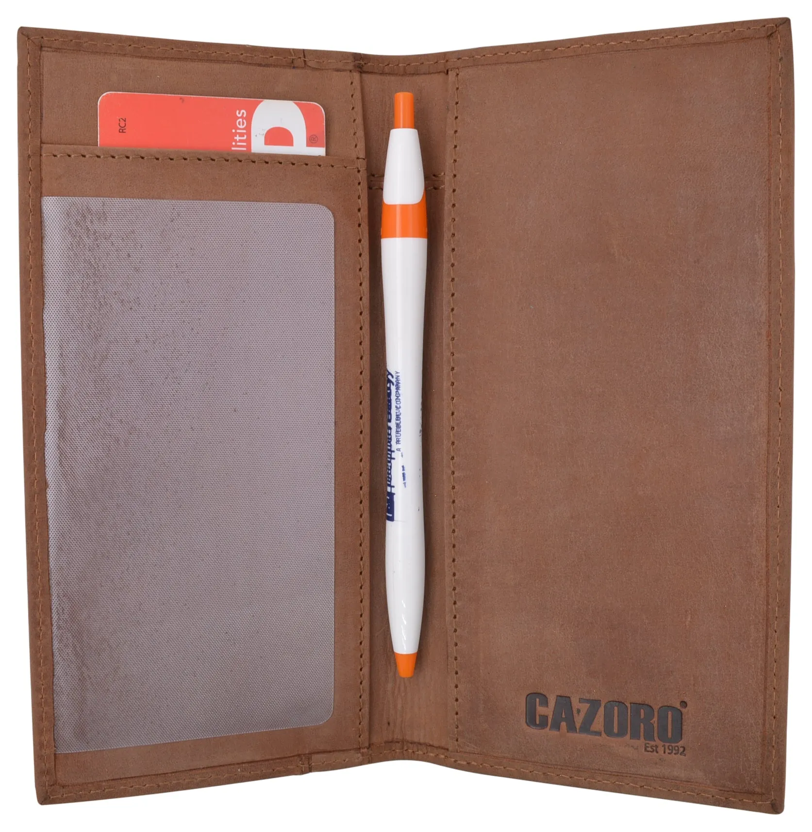 USA Genuine Leather Checkbook Cover For Men & Women Checkbook Holder Wallet RFID Blocking