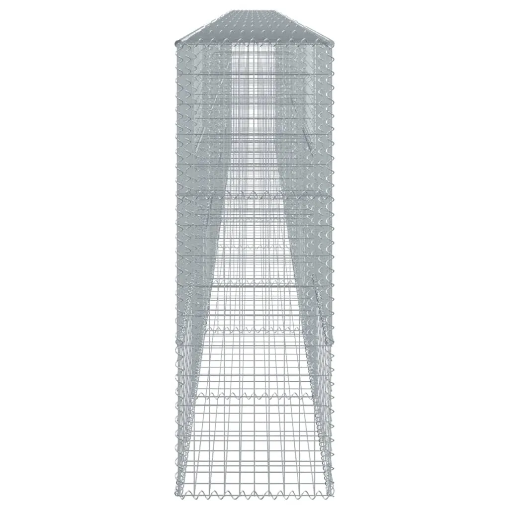 vidaXL Gabion Basket with Cover 1000x50x150 cm Galvanised Iron