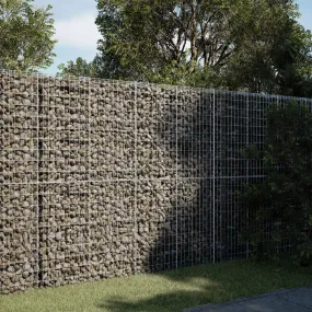 vidaXL Gabion Basket with Cover 200x50x200 cm Galvanised Iron
