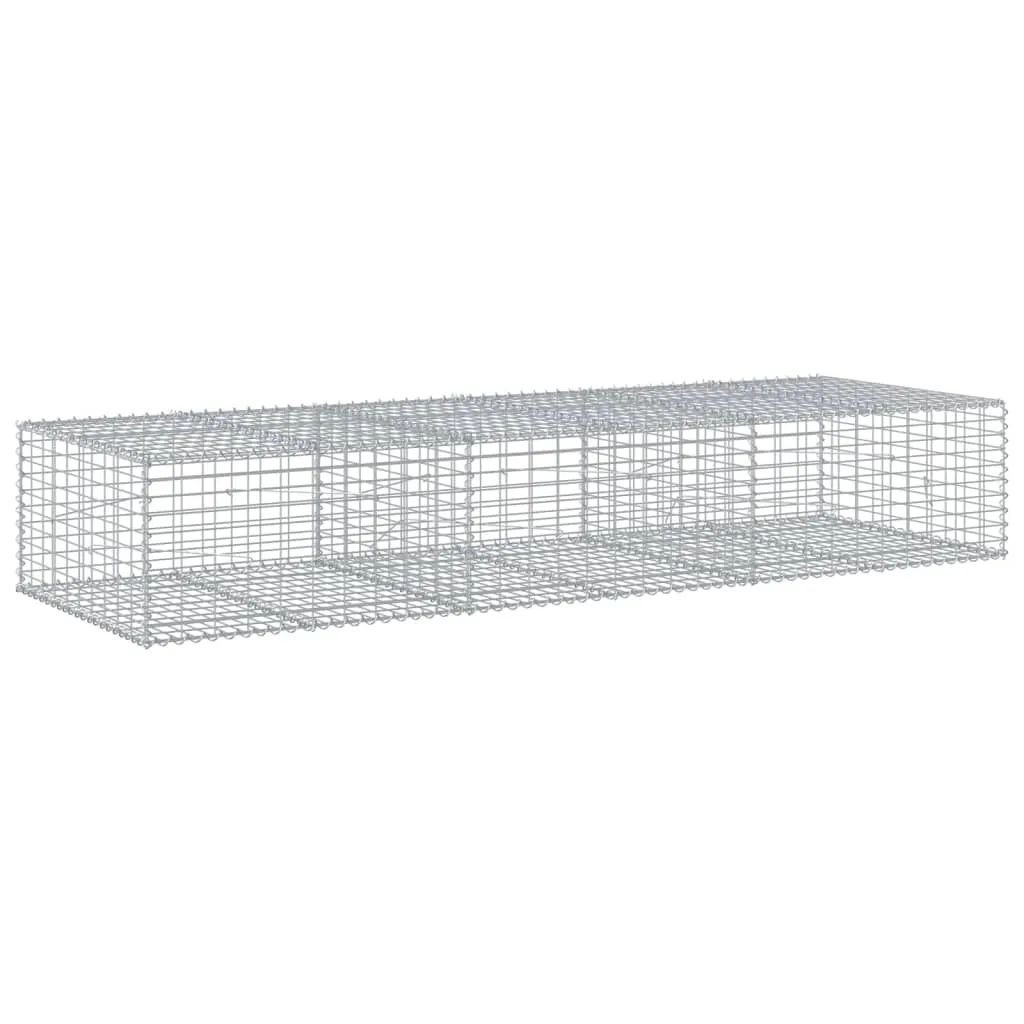 vidaXL Gabion Basket with Cover 300x100x50 cm Galvanised Iron