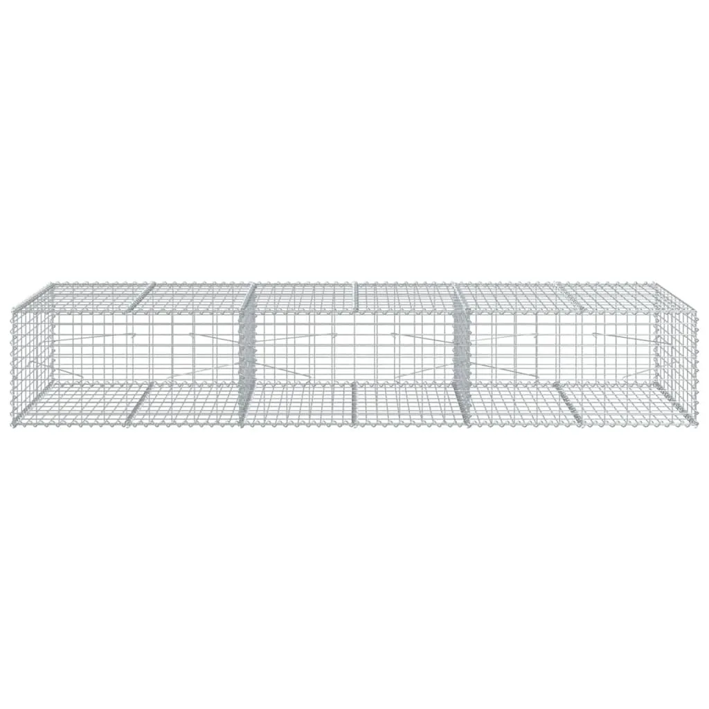 vidaXL Gabion Basket with Cover 300x100x50 cm Galvanised Iron