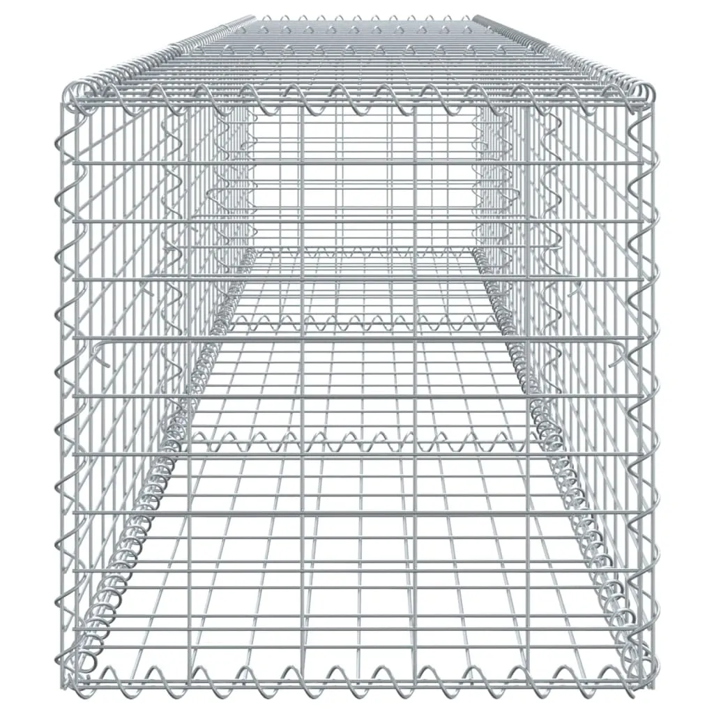 vidaXL Gabion Basket with Cover 300x50x50 cm Galvanised Iron