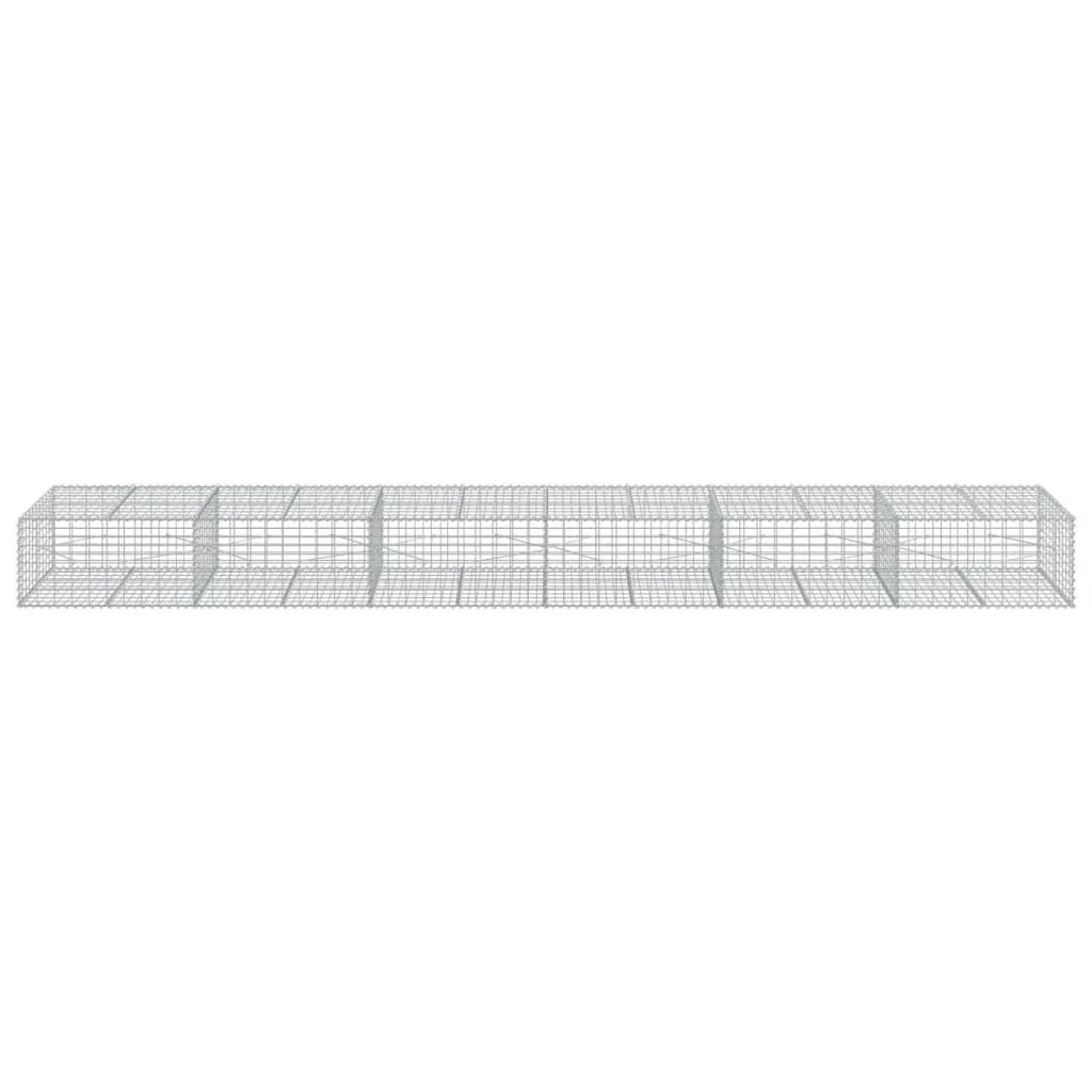 vidaXL Gabion Basket with Cover 600x100x50 cm Galvanised Iron