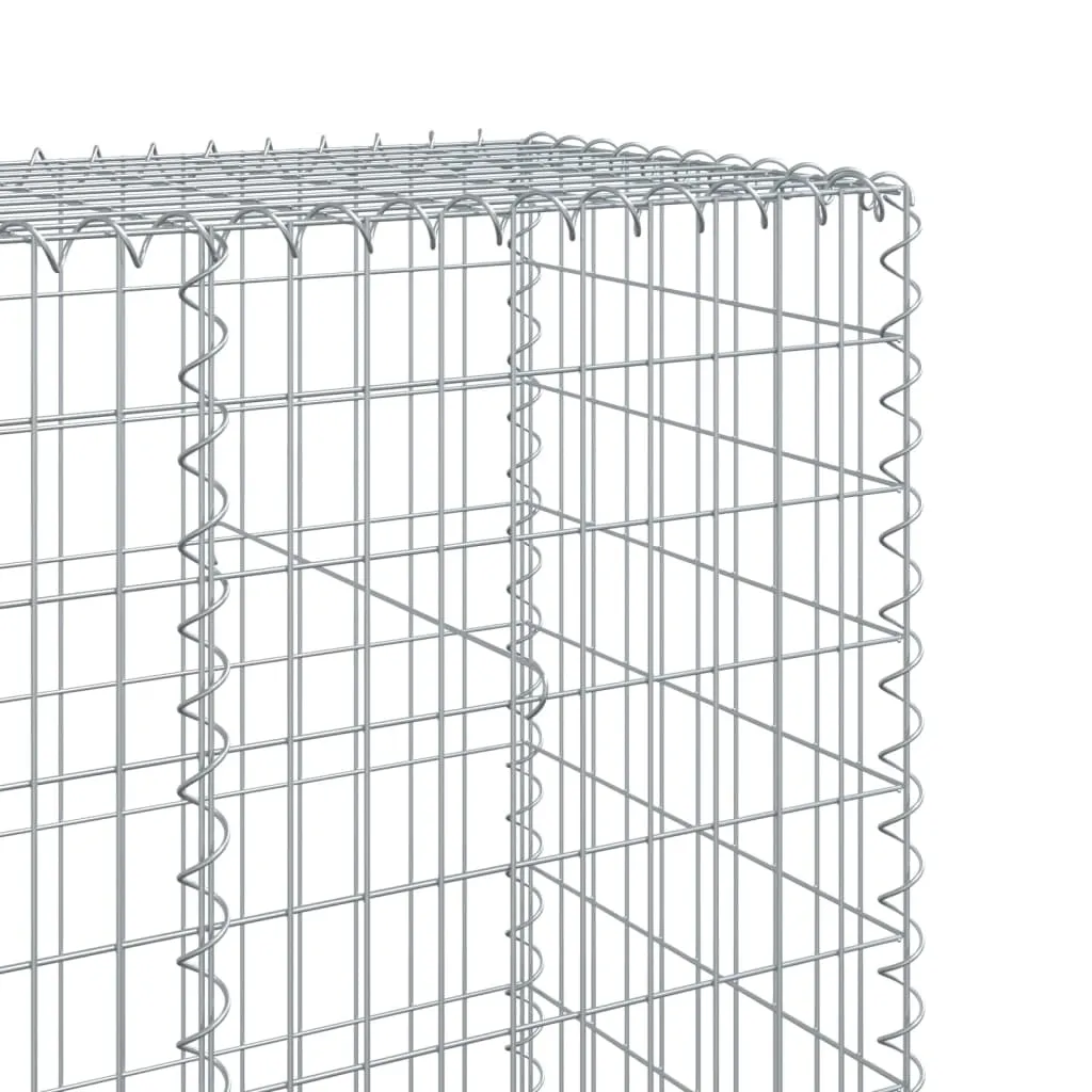 vidaXL Gabion Basket with Cover 700x50x200 cm Galvanised Iron