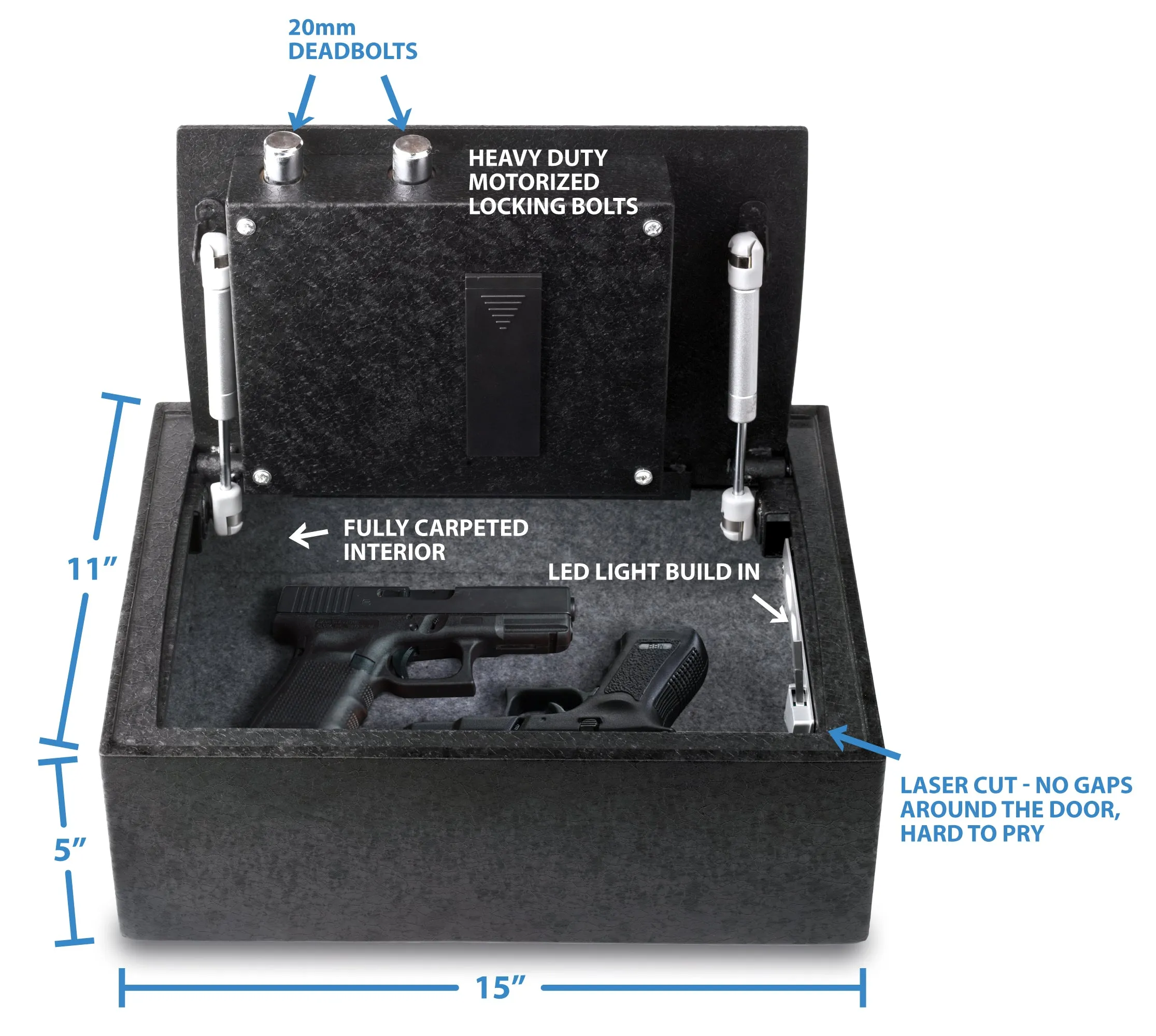 Viking VS-14BL Top Opening Drawer Biometric Keypad Safe