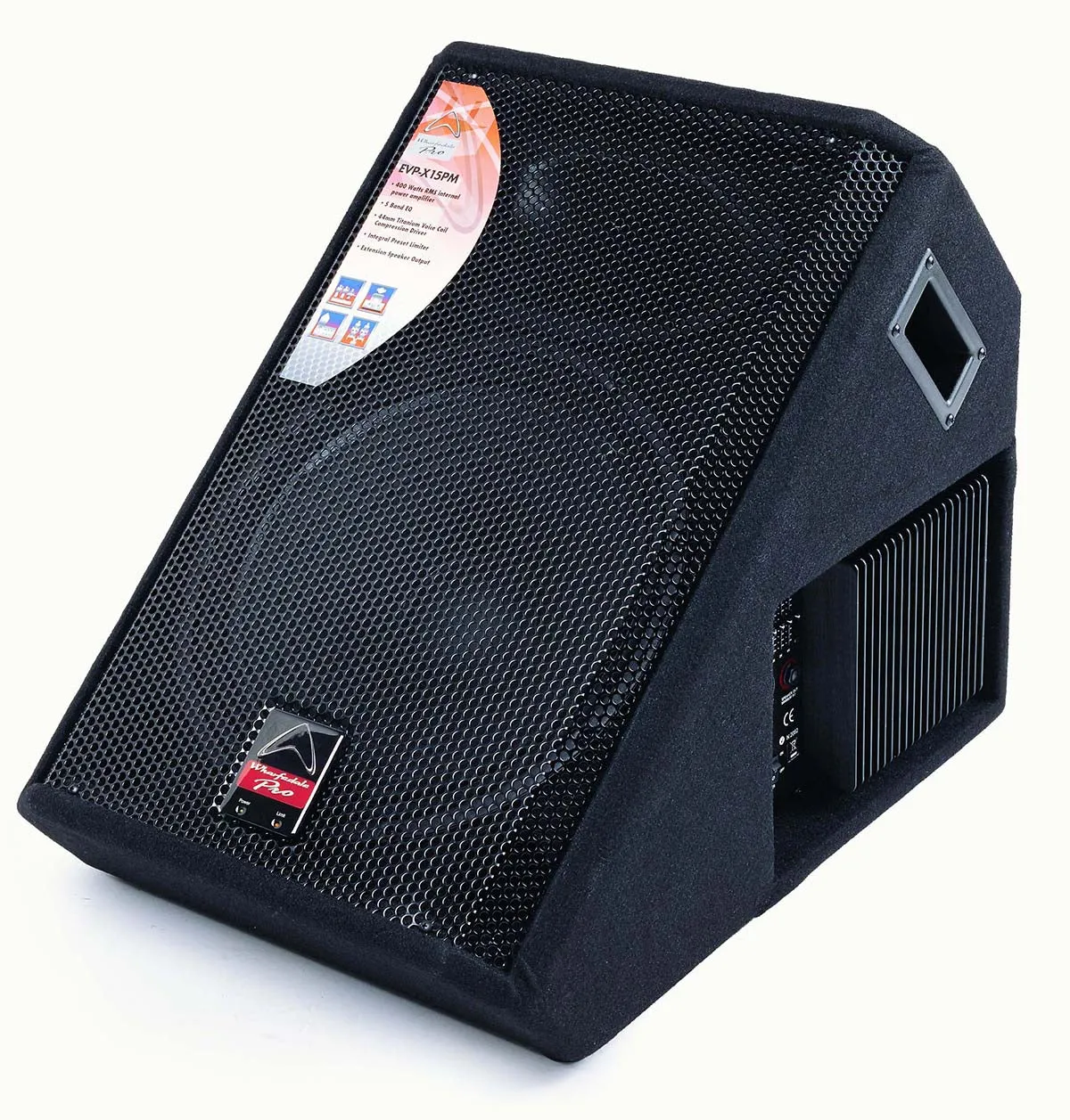 Wharfedale Speaker MonitorPowered 1x15" 400W RMS Wooden Carpet Body - EVPX15PM