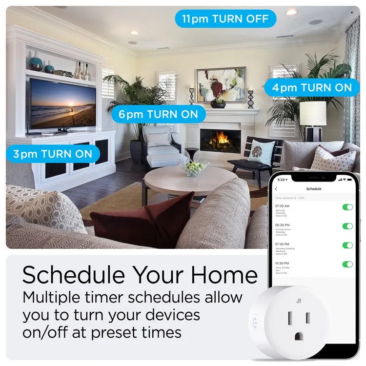 Wiza Smart Plug - WiFi Remote App Control for Lights & Appliances