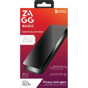 ZAGG InvisibleShield Fusion Privacy Anti Glare Screen Protector for Galaxy S25