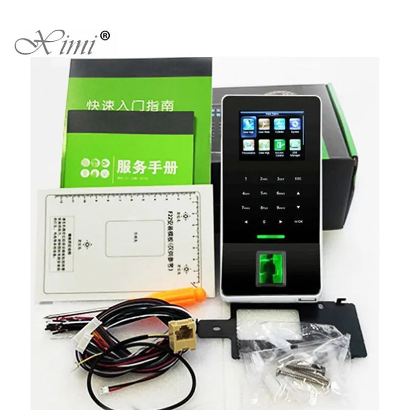 ZK F22 WIFI Biometric Fingerprint Access Control System With MF Card Reader Fingerprint Time Attendance With BioID Live Sensor