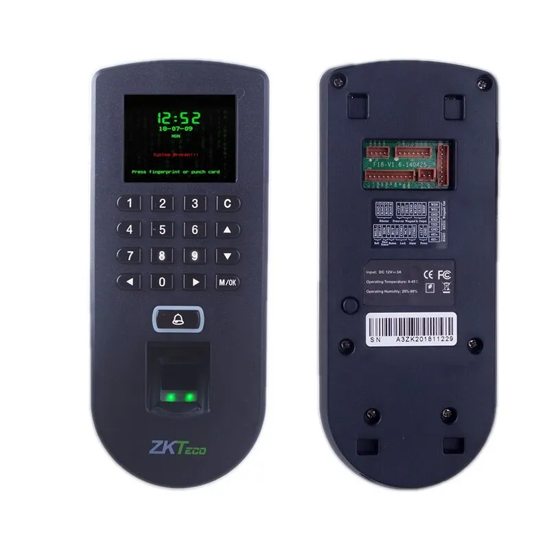Zkteco TF19 RS232/485 TCP/IP Fingerprint sensor Biometric Access control Wiegand Signal RFID card reader with ZKAccess 3.5