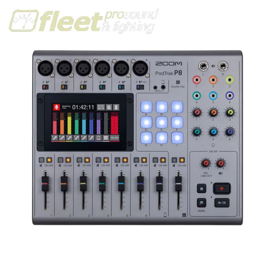 Zoom PodTrak P8 Podcasting Digital Mixer